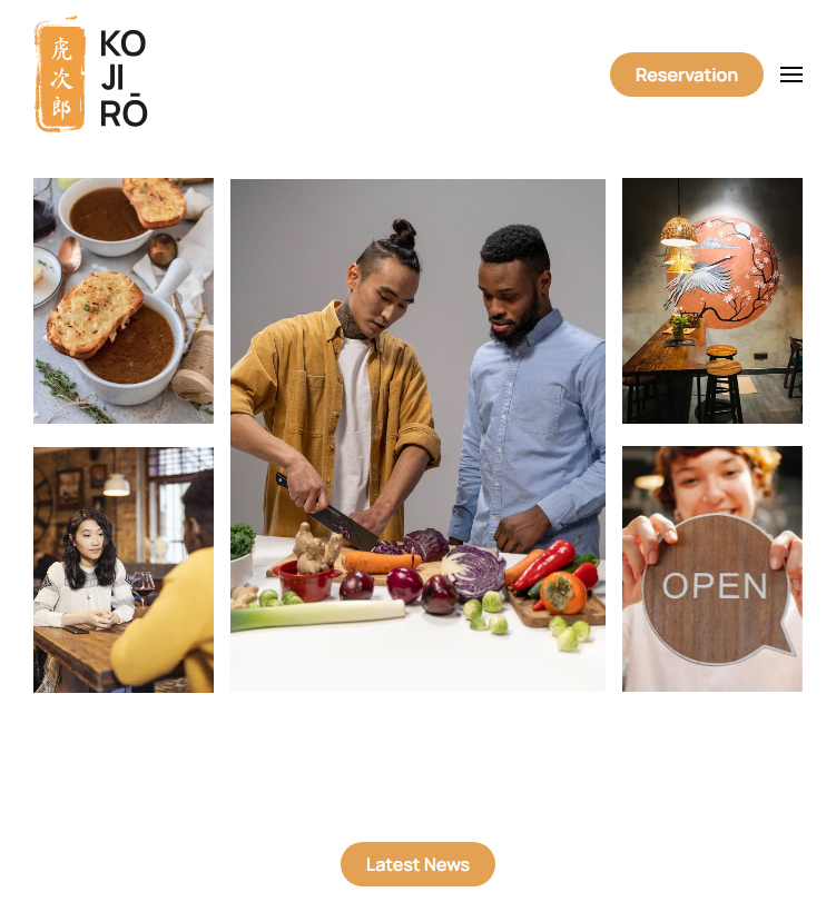 Kojiro: Un desarrollo web exclusivo de YOOtheme Pro para restaurantes