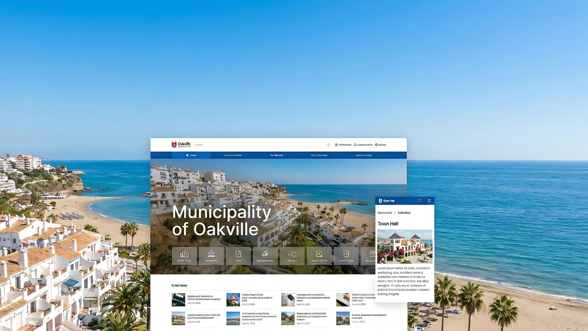 Oakville: Sí, también desarrollamos páginas web para ayuntamientos y otras instituciones públicas